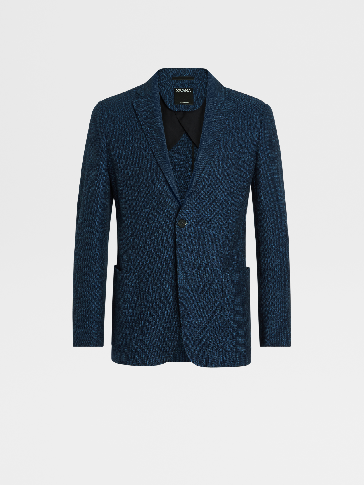 Chaqueta Camisera en Algodón Jerseywear Azul Oscuro